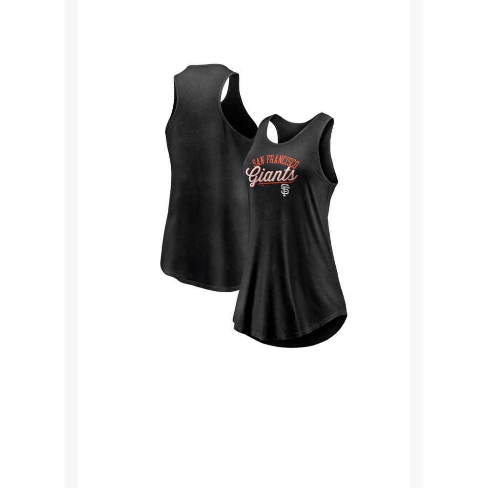 Fanatics San Francisco Giants Womens Racerback Tank Top Black Orange 3XL NEW